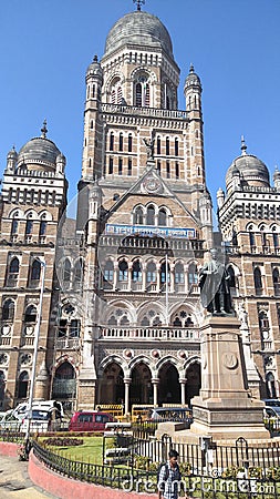 It is a municipal corporation of mumbai building very ancient Editorial Stock Photo