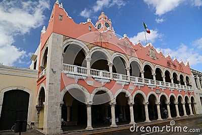 The Municipal Palace in the Plaza Grande in Merida, Mexico Editorial Stock Photo