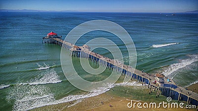 Huntington beach pier Stock Photo
