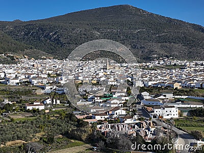 Municipality of Algodonales in the comarca of the white villages in the province of Cadiz, Spain Stock Photo
