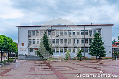 Municipality building in Etropole, Bulgaria Stock Photo