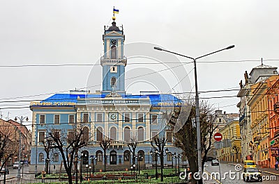 Municipality of the city in Chernivtsi, Ukraine Editorial Stock Photo