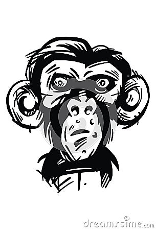 Monkey Face Vector Stock Photo