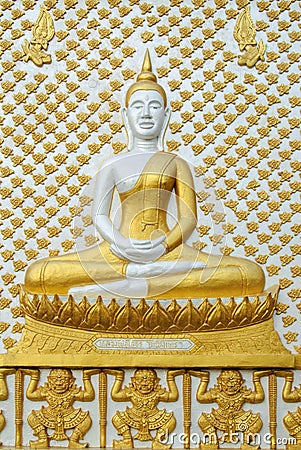 Mural Buddhist Religion In Thailand Stock Photo