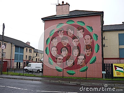 Mural in Derry Editorial Stock Photo