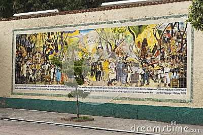 Mural of Diego Rivera Editorial Stock Photo