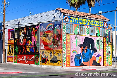 Mural in Downtown Las Vegas Editorial Stock Photo