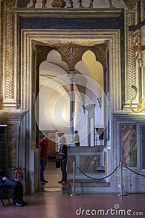 Mural in the Palazzo Vecchio Editorial Stock Photo