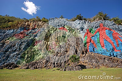 The Mural of Prehistory Stock Photo