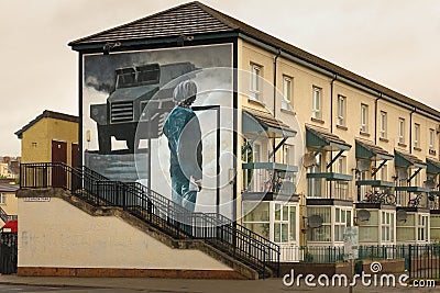 Murals. Derry Londonderry. Northern Ireland. United Kingdom Editorial Stock Photo
