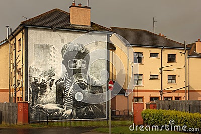 Murals. Derry Londonderry. Northern Ireland. United Kingdom Editorial Stock Photo