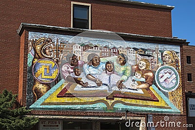 Murals in Chicago Editorial Stock Photo