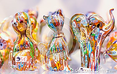 Murano decorative figurines Stock Photo