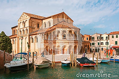 MURANO, VENICE, ITALY - OCTOBER 06, 2017: Basilica di Santa Maria e Donato, Murano, Venice, Italy Editorial Stock Photo