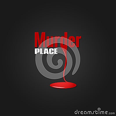 Murder blood design background Vector Illustration