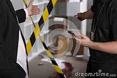 Murder or crime scene Stock Photo