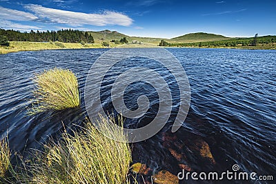 Murky Lake in Snowdonia National Park Stock Photo