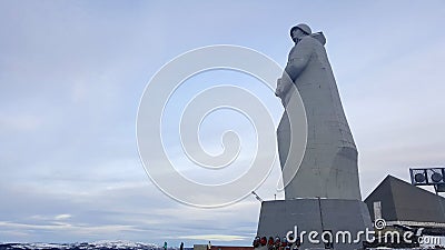 Alyosha Monument ,Defenders of the Soviet Arctic the iconic land Editorial Stock Photo