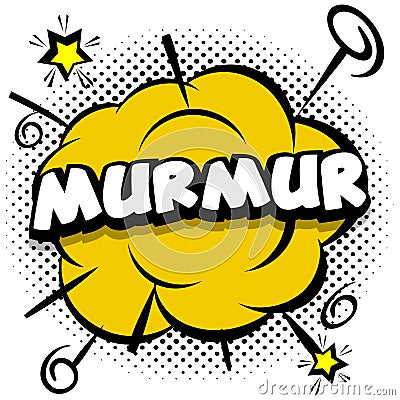 murmur Comic bright template with speech bubbles on colorful frames Vector Illustration