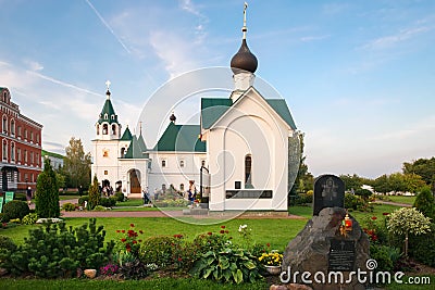 MUROM, Stone in memory on the territory of the Murom Spaso-Preobrazhensky Monastery Editorial Stock Photo