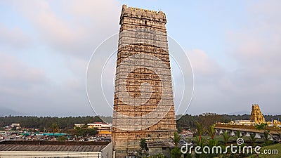 Murudeshwara Temple Complex with a tall 20 storied Gopuram. Uttara Kannada, Karnataka, Stock Photo