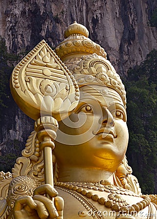 Murugan statue at the Batu Caves, Kuala Lumpur Stock Photo