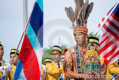 Murut Ethnic Group During Malaysia Independence Day Editorial Stock Photo