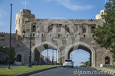 Muscat / Oman - February 02 2016. Two ways tunnel at Muscat Oman Editorial Stock Photo