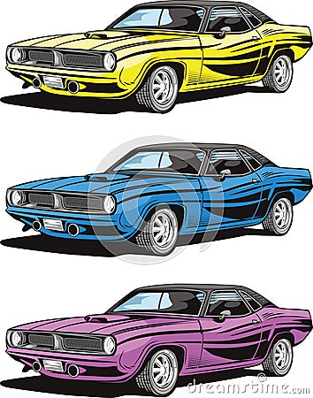 Muscle car Vector Illustration