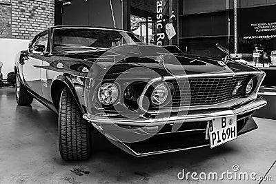 Muscle car Ford Mustang Boss 429 Fastback Editorial Stock Photo