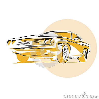 Muscle Car Vector Illustration