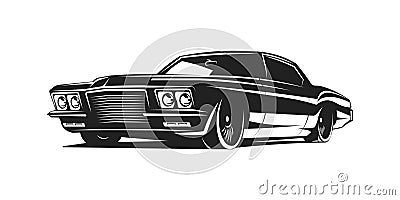 Muscle car vector poster Vector Illustration