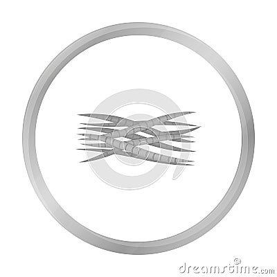 Muscle icon in monochrome style isolated on white background. Organs symbol stock vector illustration. Vector Illustration