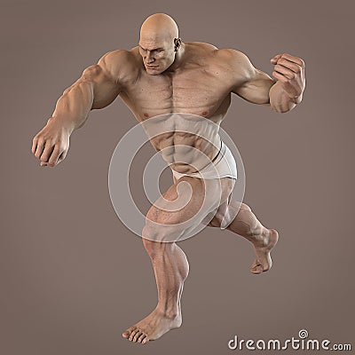 Muscle man bodybuilder Stock Photo