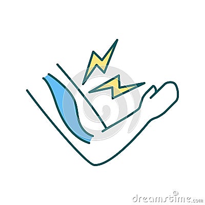 Muscle pain RGB color icon Vector Illustration