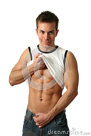 Muscular Abs Stock Photo