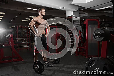 Muscular athletic bodybuilder Stock Photo