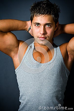 Muscular handsome man Stock Photo