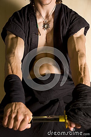 Muscular human torso Stock Photo