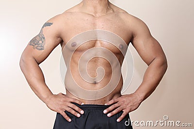 Muscular male body Stock Photo