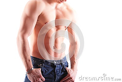 Muscular male torso Stock Photo