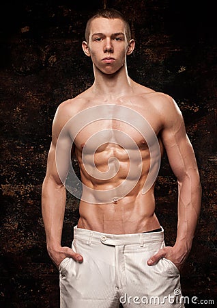 Muscular model Stock Photo
