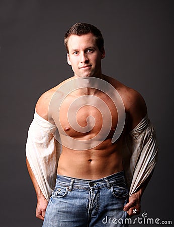 Muscular model Stock Photo