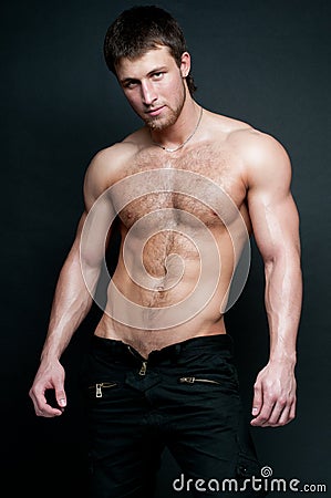 Muscular young man Stock Photo