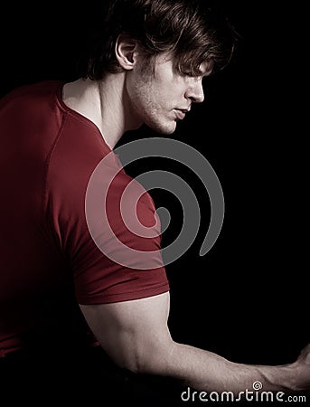 Muscular young man Stock Photo