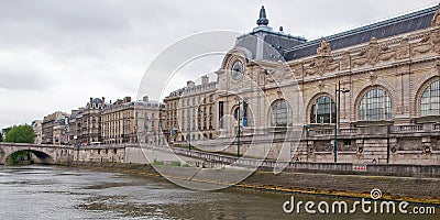 Musee d'Orsay from Seine River Stock Photo