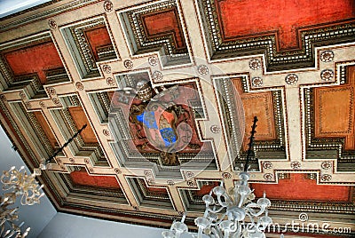 Museum Capitoline ceiling Editorial Stock Photo