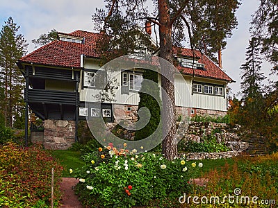 Museum in Ainola Jean Sibelius` villa in Jarvenpaa. Stock Photo