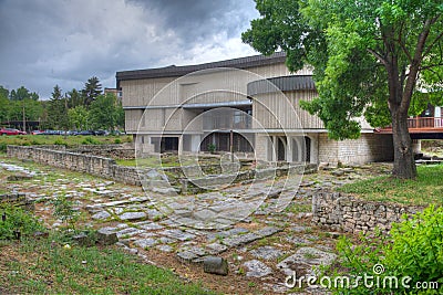 Museum of ancient mosaics in Devnya, Bulgaria Editorial Stock Photo