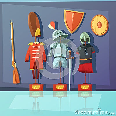 Museum Armor Illustration Vector Illustration